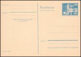 1973  Postkarte mit Wertstempel Aufbau in der DDR