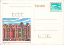 1986  Bilpostkarten mit Wertstempel Bauwerke