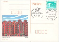 1986  Bilpostkarten mit Wertstempel Bauwerke