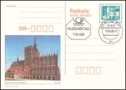 1986  Bilpostkarten mit Wertstempel Bauwerke
