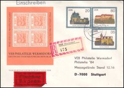 1984  Burgen der DDR mit Zudruck