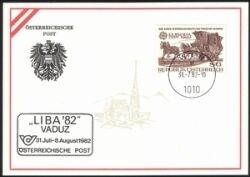 1982  AK 2 - LIBA 82, Vaduz   Ausstellungskarte