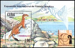 Cuba 1983  Briefmarkenausstellung TEMBAL `83