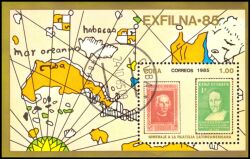 Kuba 1985  Briefmarkenausstellung "EXFILNA ´85"
