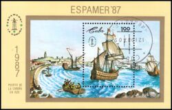 Kuba 1987  Intern. Briefmarkenausstellung "ESPAMER ´87"