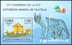 Kuba 1985  Intern. Briefmarkenausstellung "ITALIA ´85"