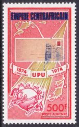 Zentralafrika 1974  100 Jahre Weltpostverein (UPU)