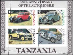Tansania 1986  100 Jahre Autobobile - verzhnt