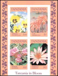 Tansania 1986  Blumen - ungezähnt