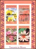 Tansania 1986  Blumen - Specimen