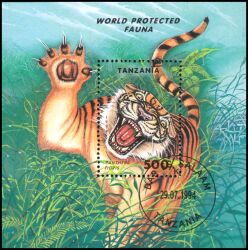 Tansania 1994  Geschützte Fauna - Tiger