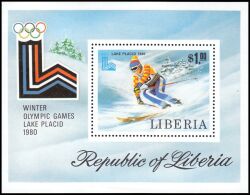 Liberia 1980  Olympische Winterspiele in Lake Placid