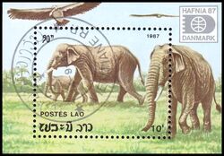 Laos 1987  Internationale Briefmarkenausstellung HAFNIA `87
