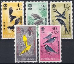 Indonesien 1965  Tag der sozialen Fürsorge: Vögel