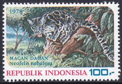 Indonesien 1978  Naturschutz: Nebelparder