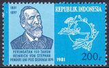 Indonesien 1981  150. Geburtstag von Heinrich von Stephan
