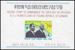 Korea-Sd 1967  Staatsbesuch von Bundesprsident Heinrich Lbke
