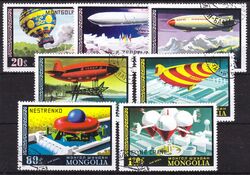 Mongolei 1977  Geschichte der Ballons und Luftschiffe