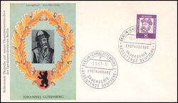 1961  Freimarken: Bedeutende Deutsche 201 - Gutenberg