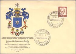 1961  Freimarken: Bedeutende Deutsche 208 - Goethe