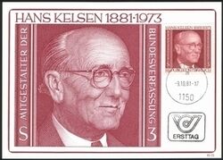 1981  100. G.v. Hans Kelsen - MaxiCard