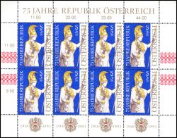1993  75 Jahre Republik Österreich - Kleinbogen