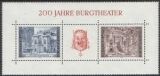 1976  200 Jahre Burgtheater Wien - Blockausgabe