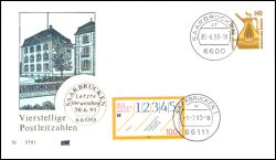 1993  Letzter Verwendungstag der alten Postleitzahl - Saarbrücken
