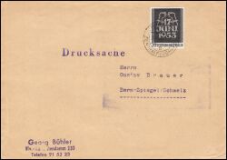 1953  Einzelfrankatur als Auslands-Drucksache