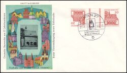 1966  Freimarken: Deutsche Bauwerke - 1. Verwendungstag