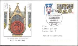 1995  Deutschland auf Postwertzeichen: Regensburg