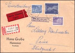1960  Mischfrankatur auf R-Brief per Eilboten