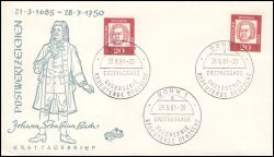 1961  Freimarken: Bedeutende Deutsche  Papier x + y