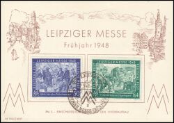 1948  Leipziger Frühjahrsmesse - Messekarte FDC