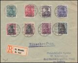 1920  Mischfrankatur auf Einschreibebrief