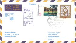 1972  Olympia-Flugpost der Deutschen Lufthansa  München - Sydney