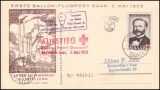 1953  Rotes Kreuz - Erste Ballonpost "Henri...