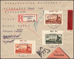 1934  Mischfrankatur auf Einschreibebrief per Nachnahme und Eilboten