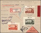 1934  Mischfrankatur auf Einschreibebrief per Nachnahme...