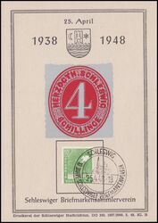 1948  10 Jahre Schleswiger Briefmarkensammlerverein