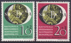 1951  Nationale Briefmarkenausstellung Wuppertal - Satz