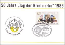 1986  Werbekarte der DBP - 50 Jahre Tag der Briefmarke