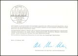 1987  Ministerkarte - Deutsche Sporthilfe