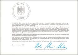 1987  Ministerkarte - Volkszhlung