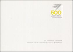 1990  Ministerkarte - 150 Jahre Briefmarken