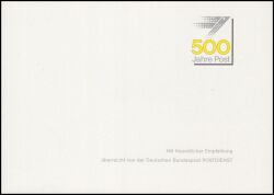 1990  Ministerkarte - 150 Jahre Briefmarken