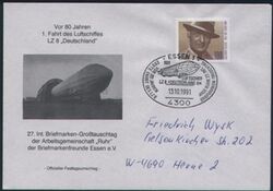 1991  Erste Fahrt des Luftschiffes LZ 8  Deutschland 