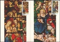 1983  Weihnachten: Glasfenster - Maximumkarten