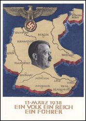 1938  Sonderpostkarte Abstimmung sterreich