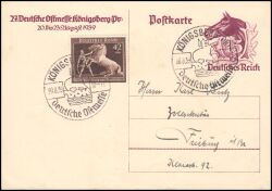 1939  Sonderpostkarte zur Ostmesse in Königsberg